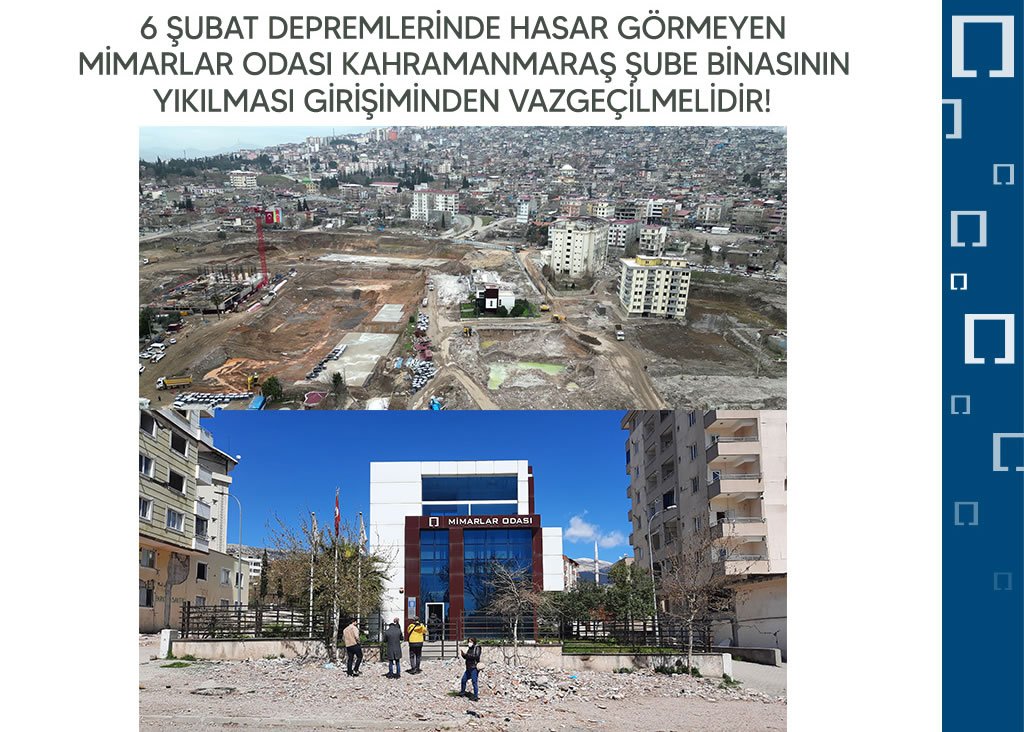 MİMARLAR ODASI: 6 ŞUBAT DEPREMLERİNDE HASAR GÖRMEYEN MİMARLAR ODASI ...